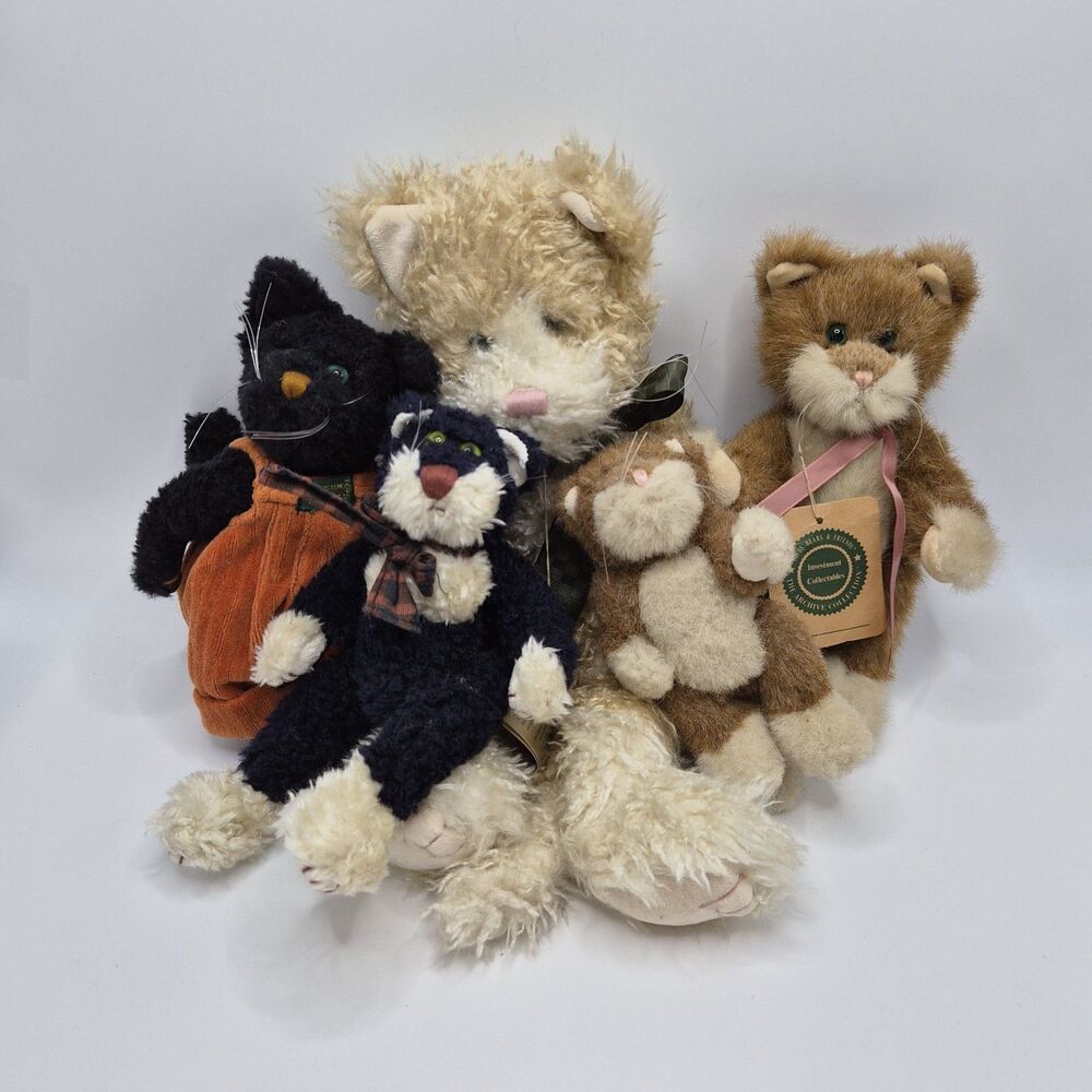 RARE Vintage Boyds Bears Lot Of 5 Cats Kitty Plush